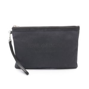 Saint Laurent Paris RIVE GAUCHE clutch bag black Leather